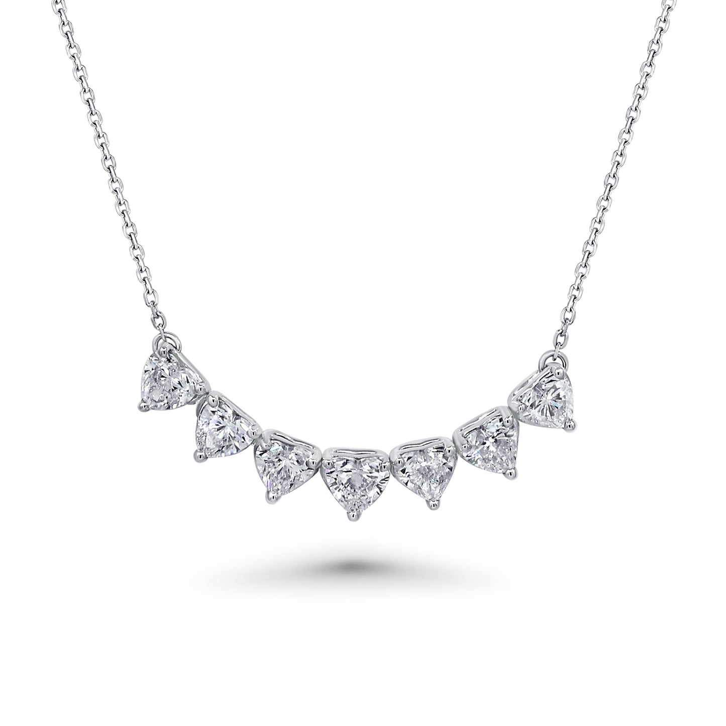 Multi-Heart Shaped Diamond Pendant Necklace
