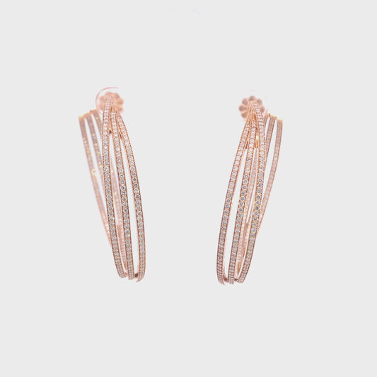 Diamond Inside-Out Hoop Earrings