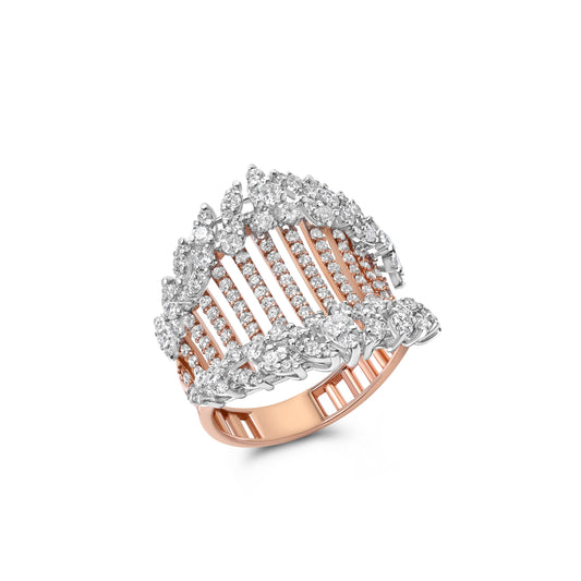 Diamond Two-Tone Cocktail Ring