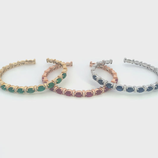 Ruby & Diamond Cuff Bracelet