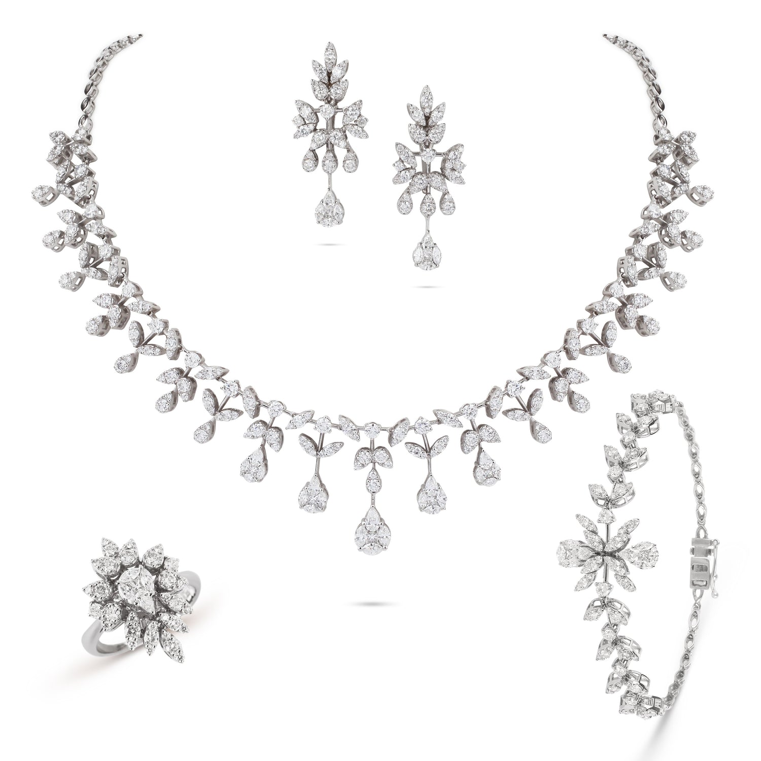 Marquise Drops Diamond Collar Necklace | Diamond Necklace | Diamond Jewellery Necklace