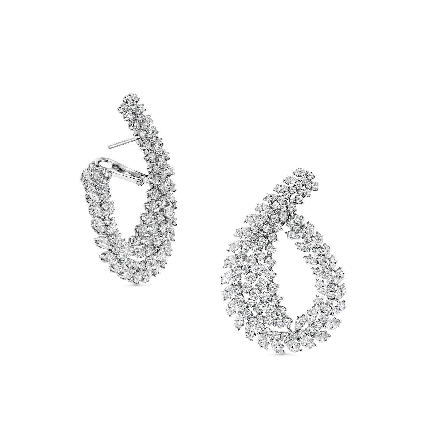 Diamond Loop Statement Earrings