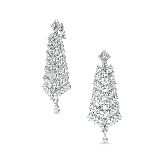 Diamond Kite Chandelier Earrings