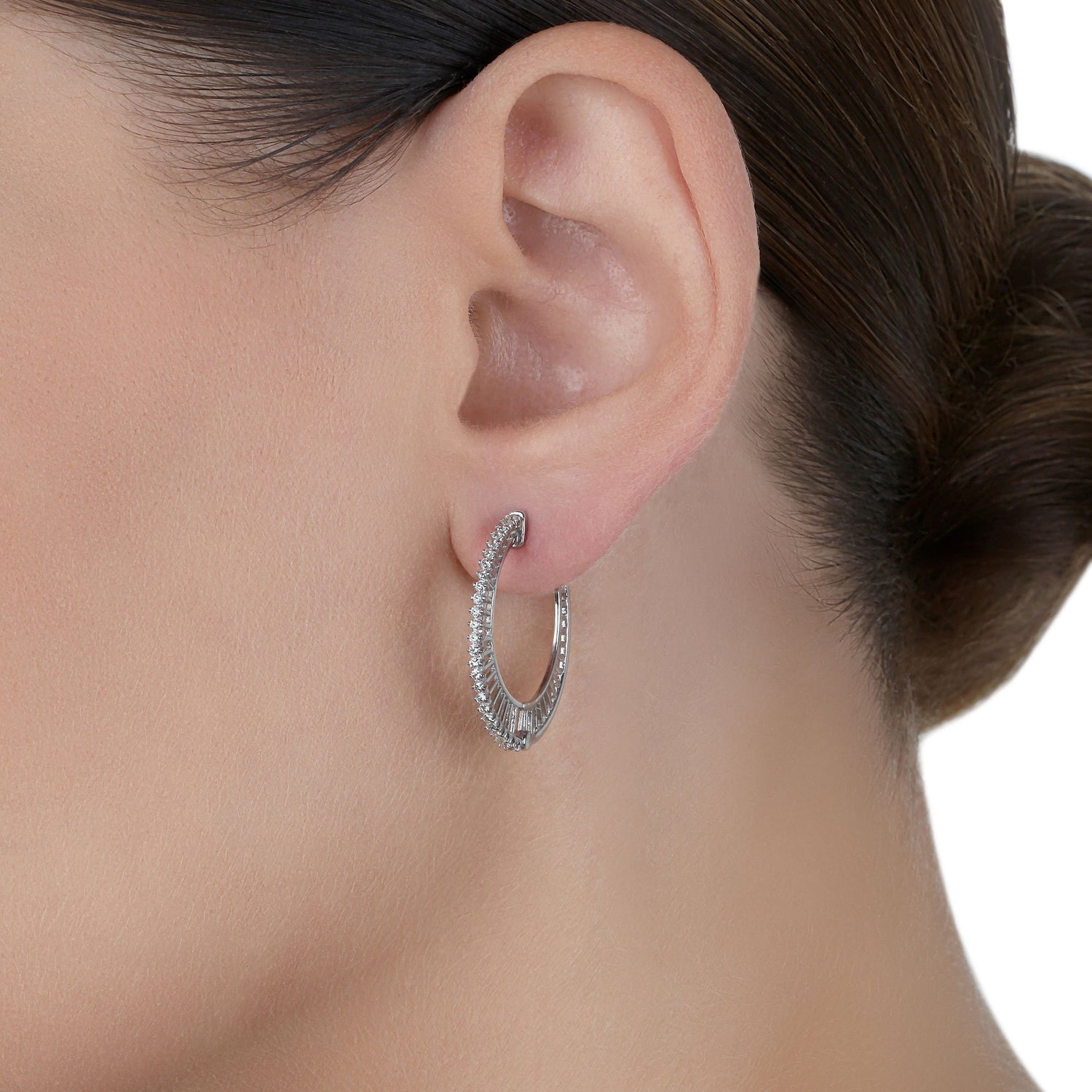  Small Hoop Diamond Earrings  | Jewelry online 
