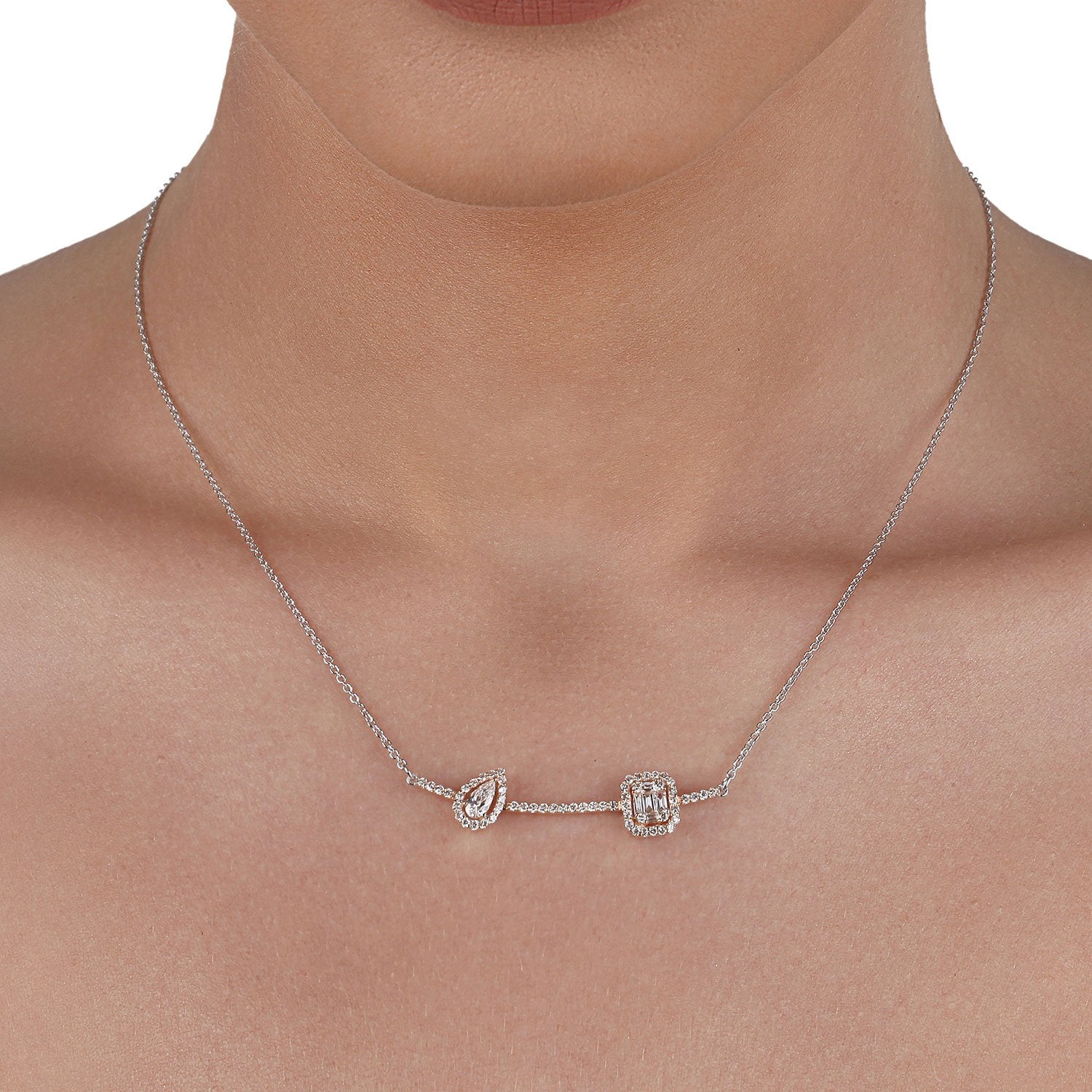 Mix Cuts Diamond Necklace | Diamond Necklace | Diamond Necklace Design