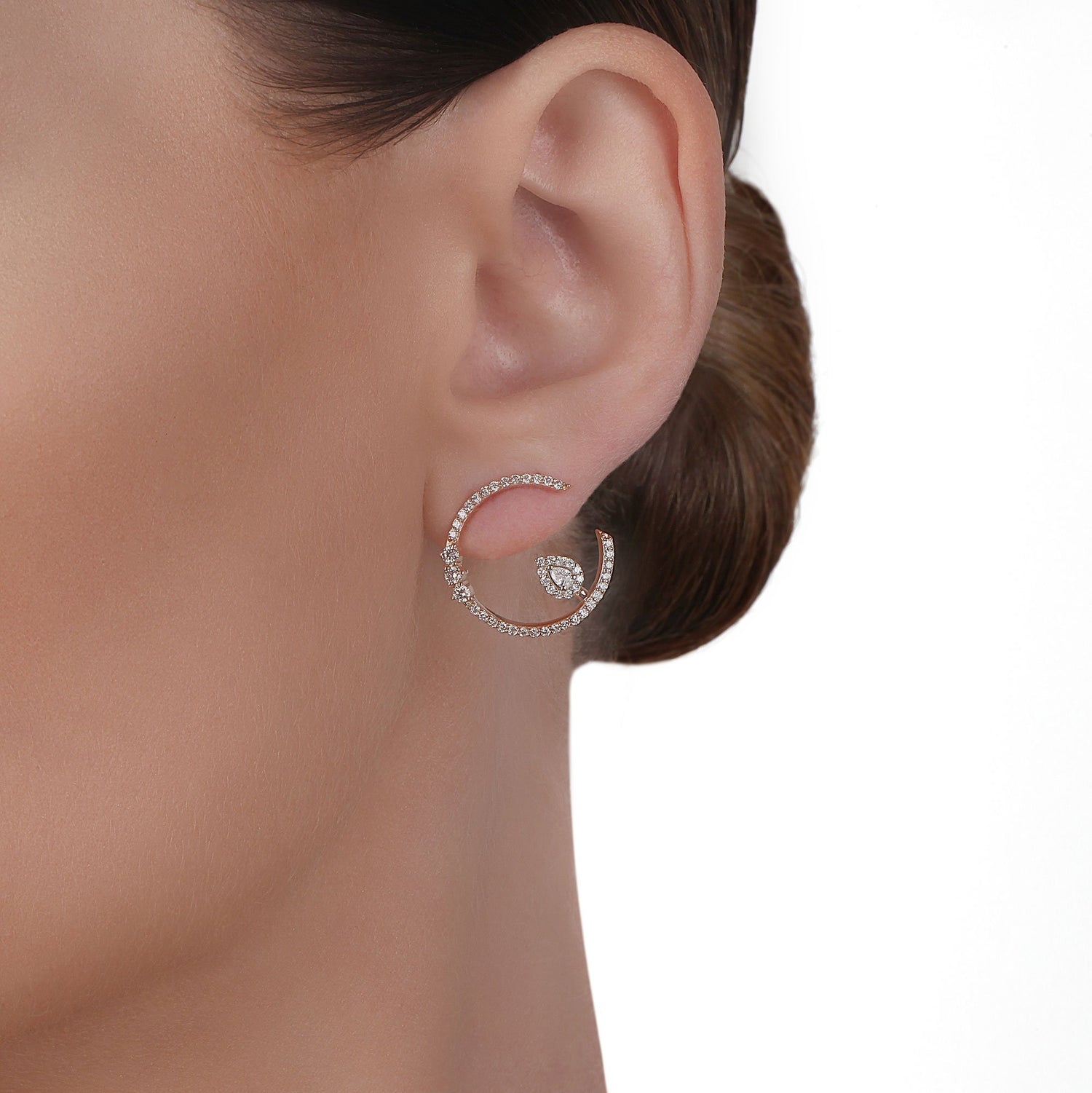 Diamond Hoop Drop Earrings | Diamond Jewelers 