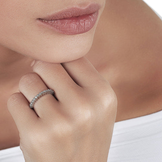 Half Diamond Ring Band | Solitaire ring | Best jewelry stores