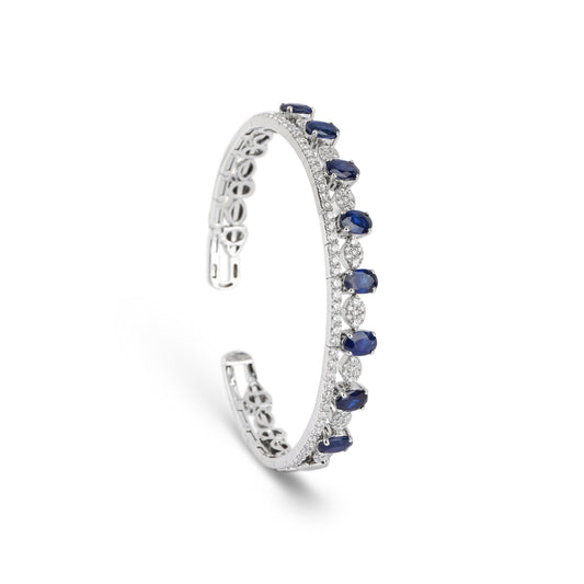 Sapphire & Diamond Cuff Bracelet | Jewelry online