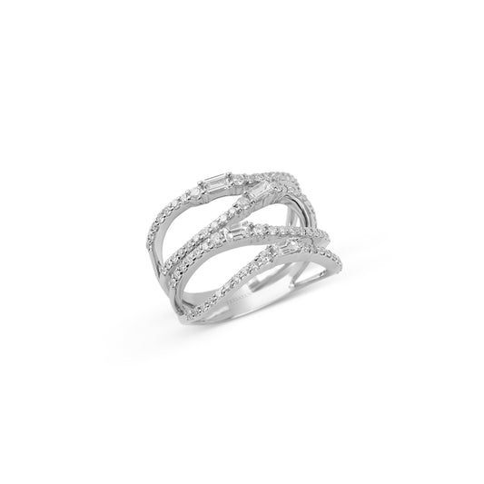 Baguette & Round Diamond Ring