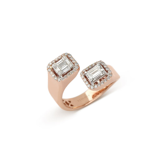 Double Baguettes Illusion Diamond Ring | jewellery store | diamond rings
