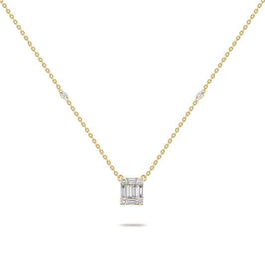 Diamond Baguettes Necklace
