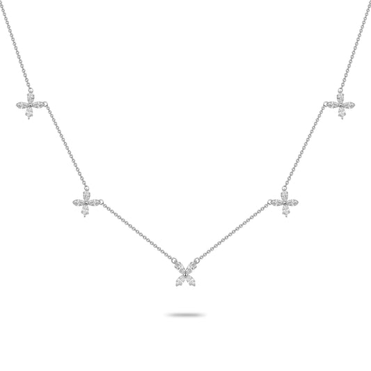 Diamond Clover Charm Necklace