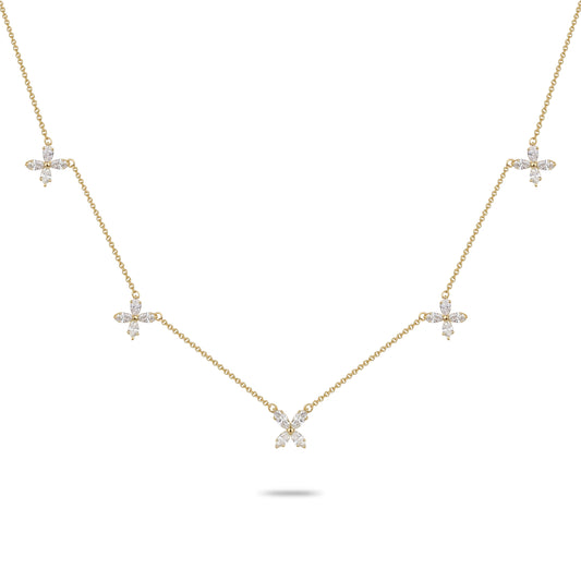Diamond Clover Charm Necklace