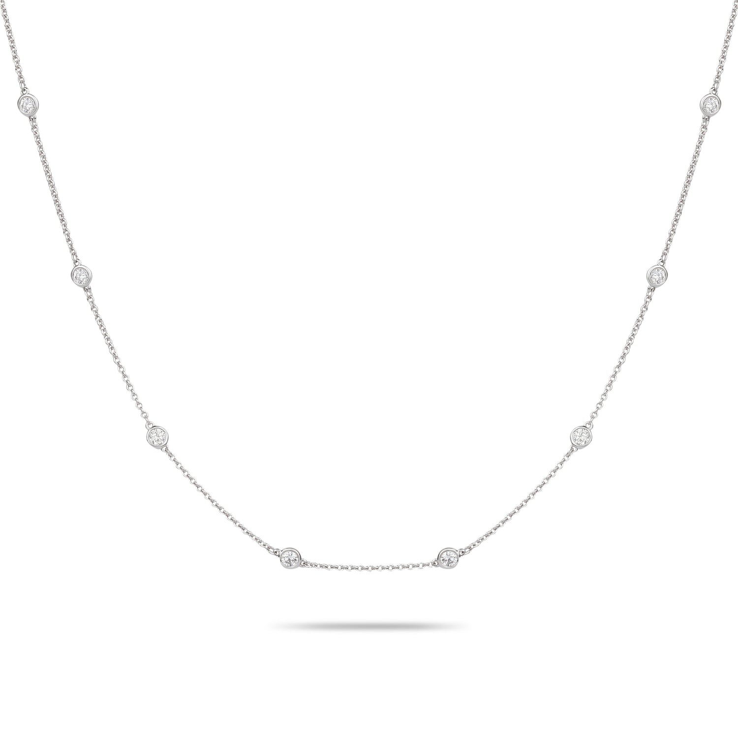 Long Diamond Chain Necklace | Diamond Necklace | Ladies Diamond Necklace