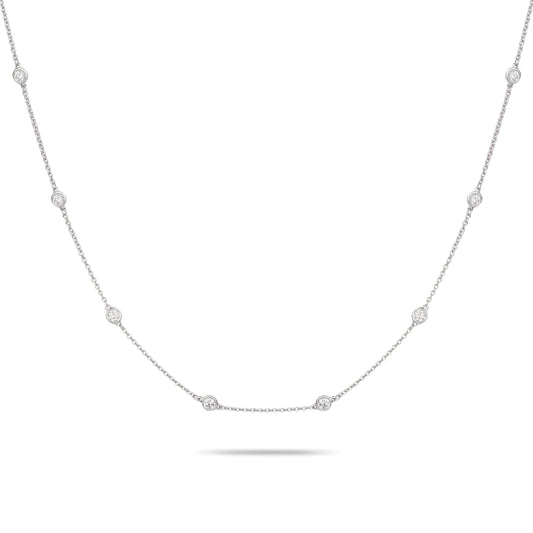 Long Diamond Chain Necklace | Diamond Necklace | Ladies Diamond Necklace