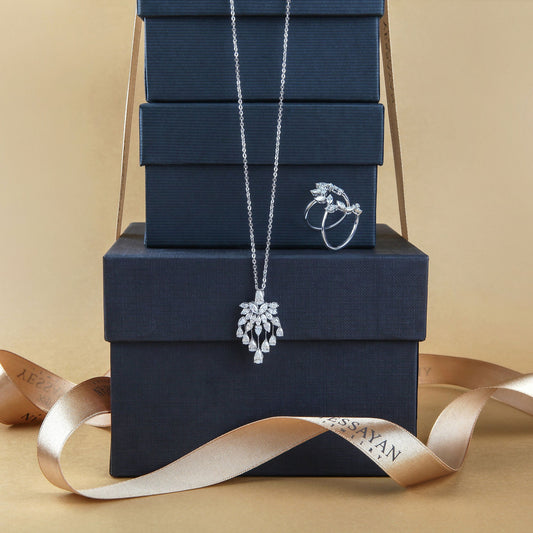 Diamond Chandelier Necklace | Diamond Necklace | Diamond Gold Necklace