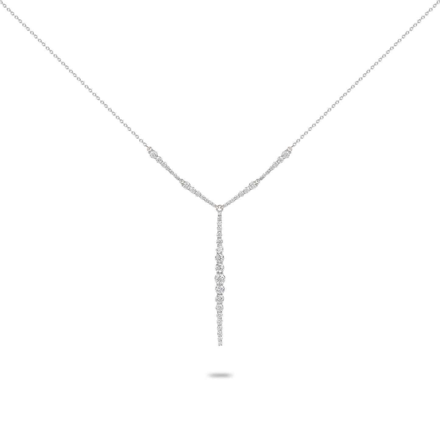 Diamond Line Necklace | Diamond Necklace | Diamond Necklace Design