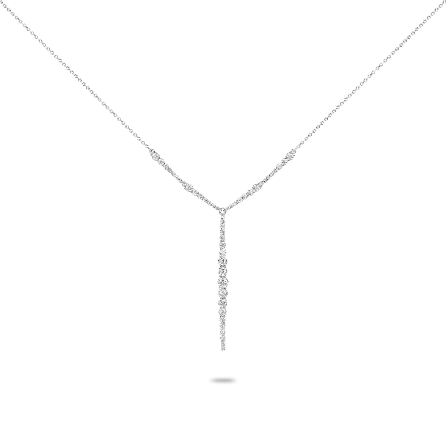 Diamond Line Necklace | Diamond Necklace | Diamond Necklace Design