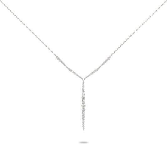 Diamond Line Necklace | Diamond Necklace | Diamond Necklace Design