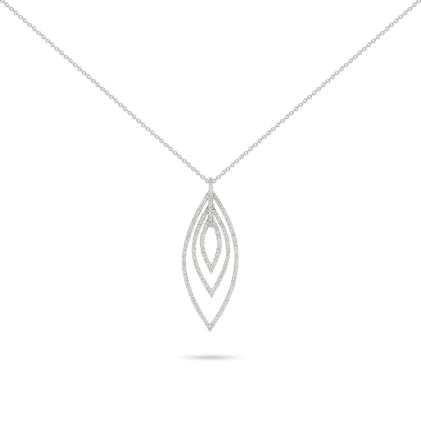 Multi Layered Diamond Dangled Necklace | Diamond Necklace | Diamond Necklace Design