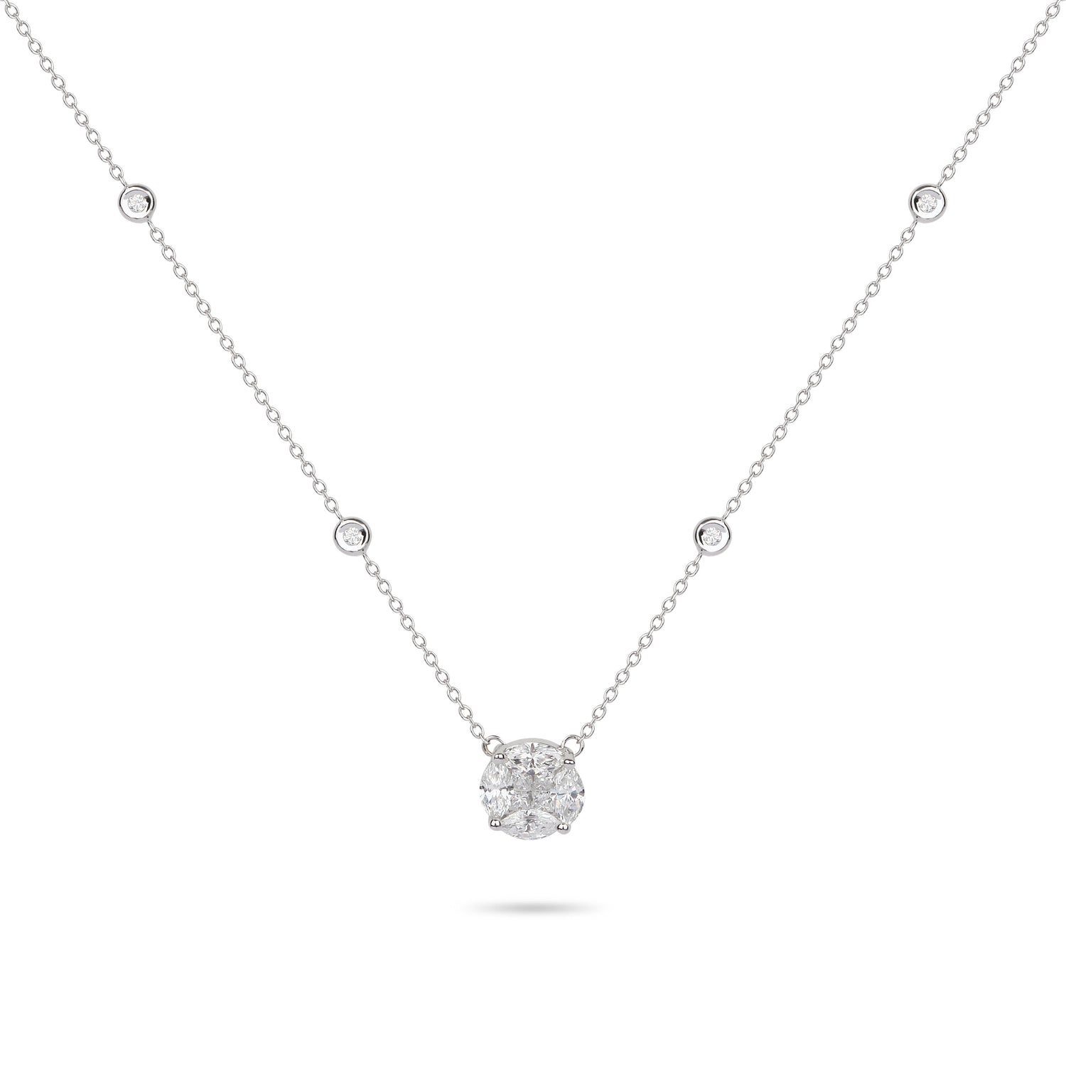 Diamond Illusion Necklace | Diamond Necklace | Buy Necklace Online