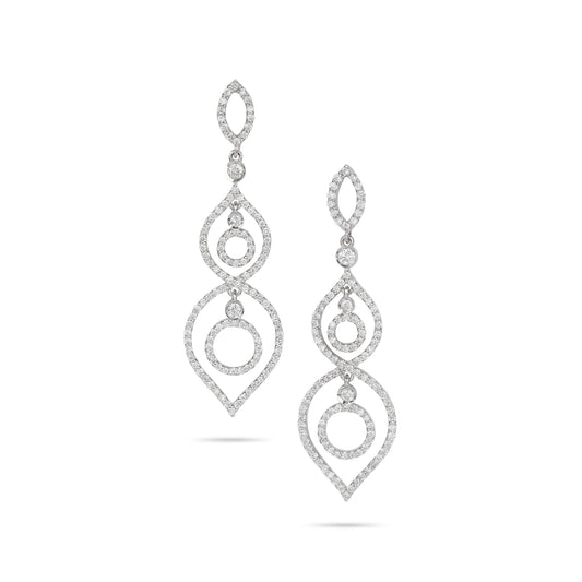 Dangling Diamond Loops Earrings | Order earrings online