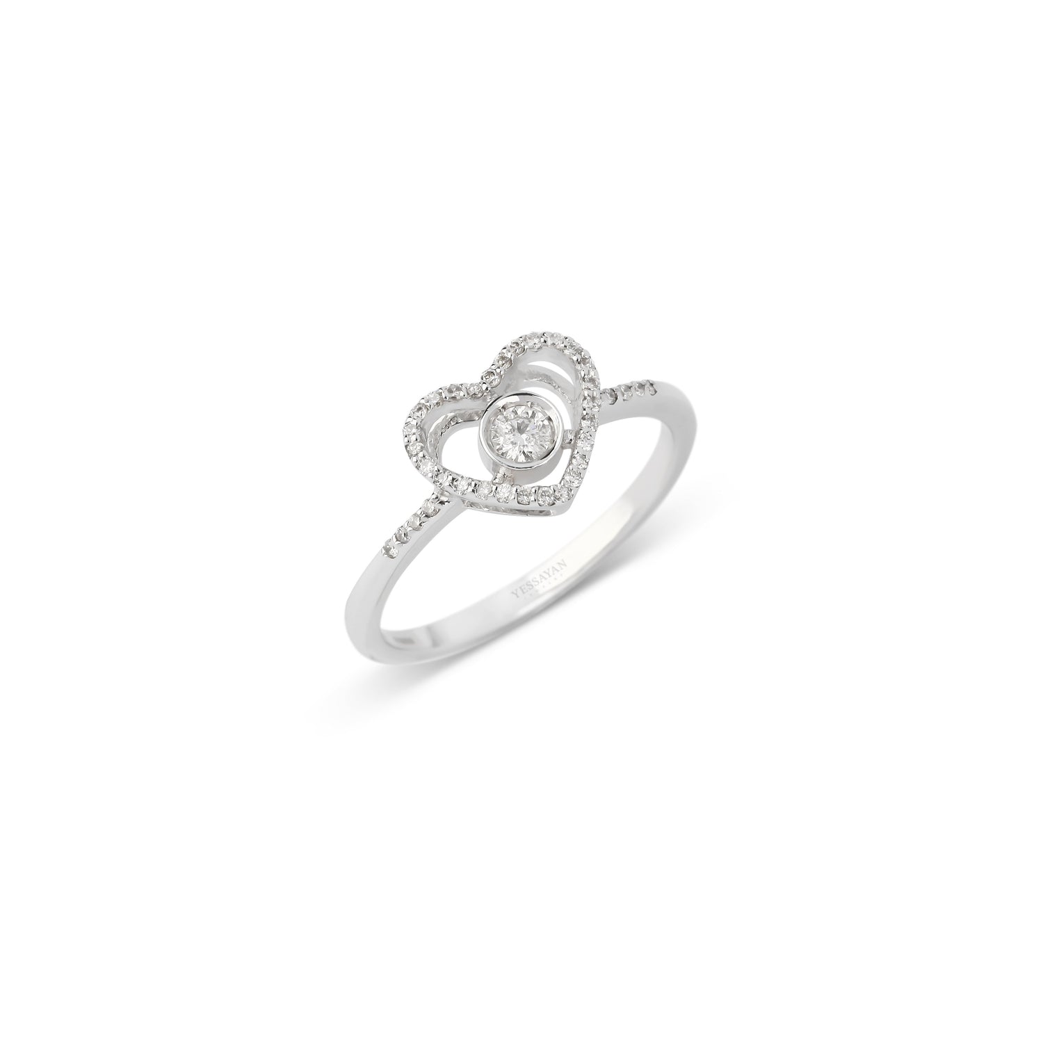 Diamond Heart Ring | Solitaire ring | Wedding ring