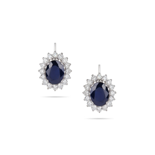 Sapphire & Diamond Drop Earrings | Bridal jewelery set