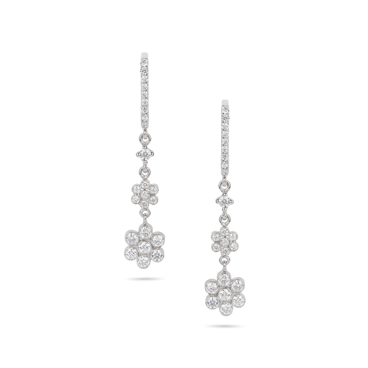 Diamond Floral Drop Earrings | Jewelry shops 