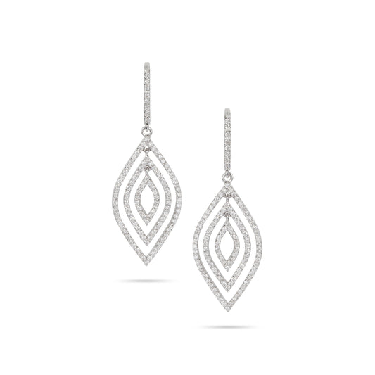 Multi Layered Diamond Dangled Earrings | Jewelry shop online