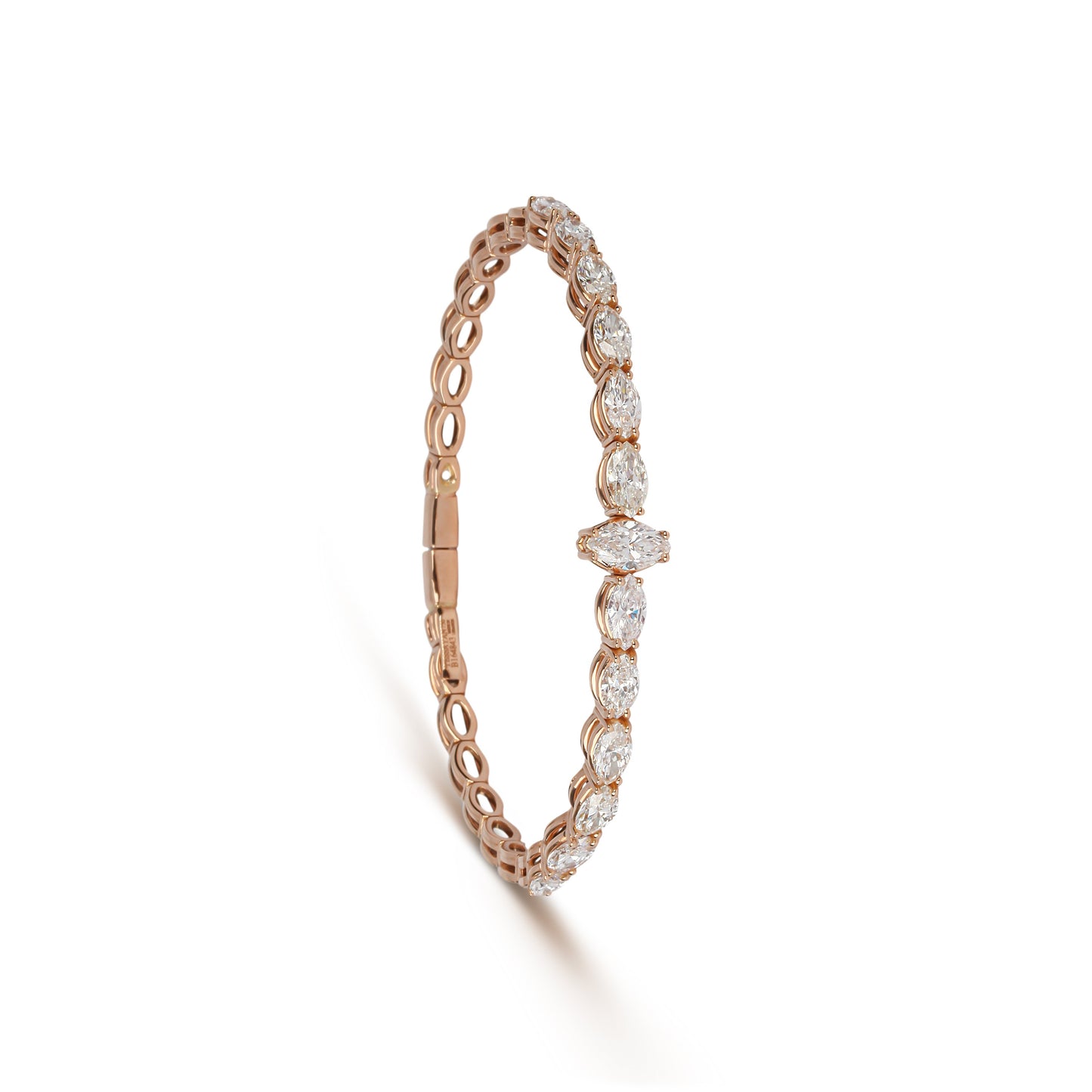 Marquise Shape Diamond Link Bracelet