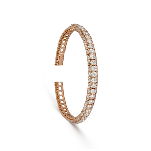 Three-Row Diamond Cuff Bracelet