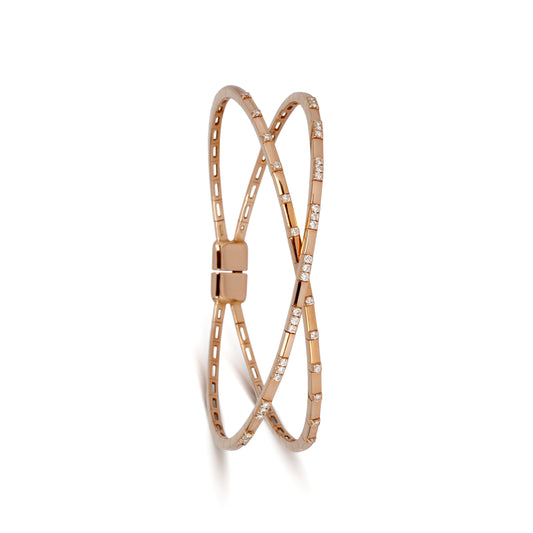 Crossover Diamond Cuff Bracelet