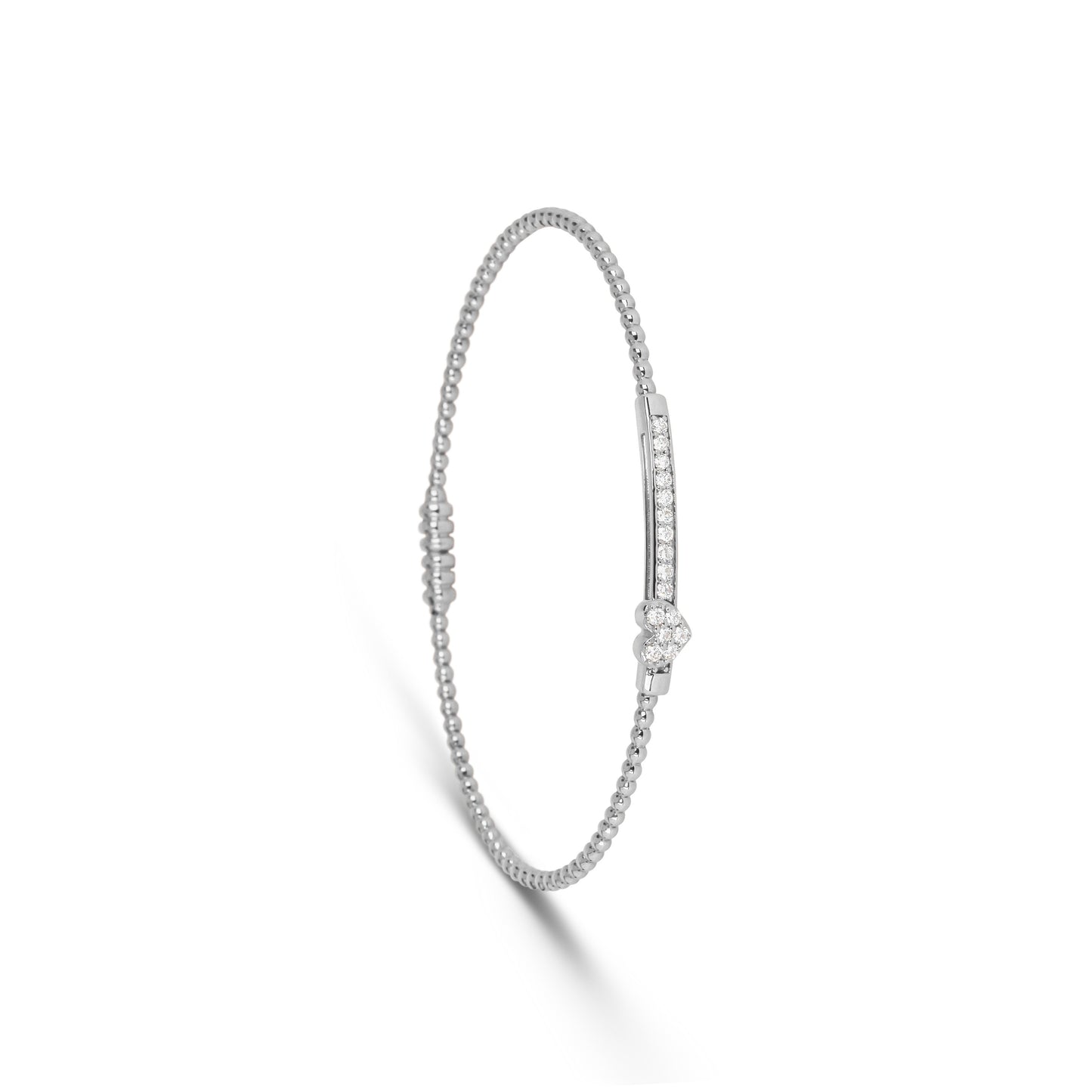 Heart Diamond Beaded Linear Bracelet