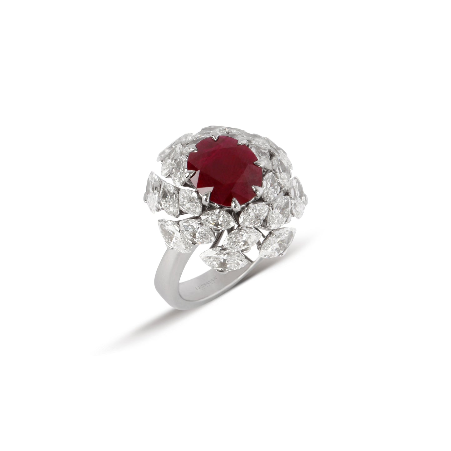 Ruby & Diamond Cocktail Ring | diamond jewelers | diamond rings