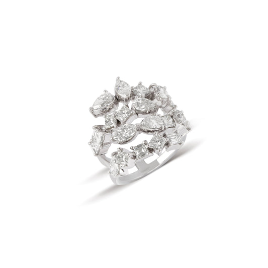 Layered Multi Shape Diamond Ring | diamond store jewellery | diamond rings