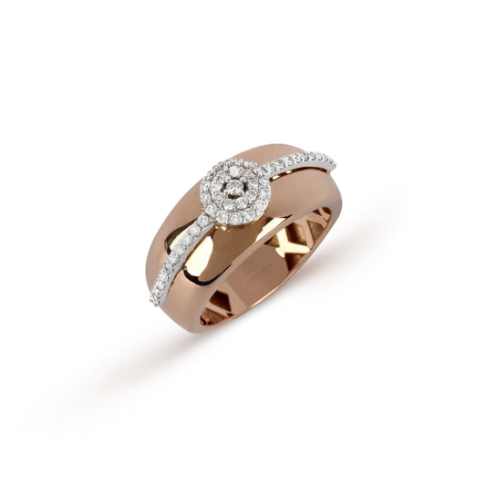 Two-Tone Overlapping Diamond Ring | jewellery store | diamond rings
