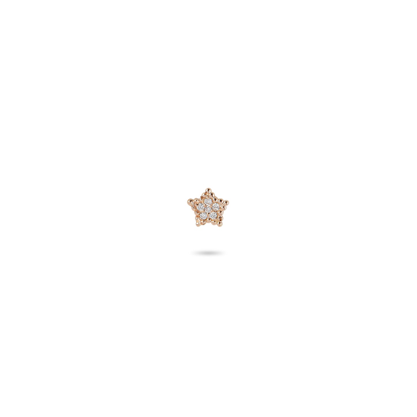Small Single Side Star Stud Diamond Earring