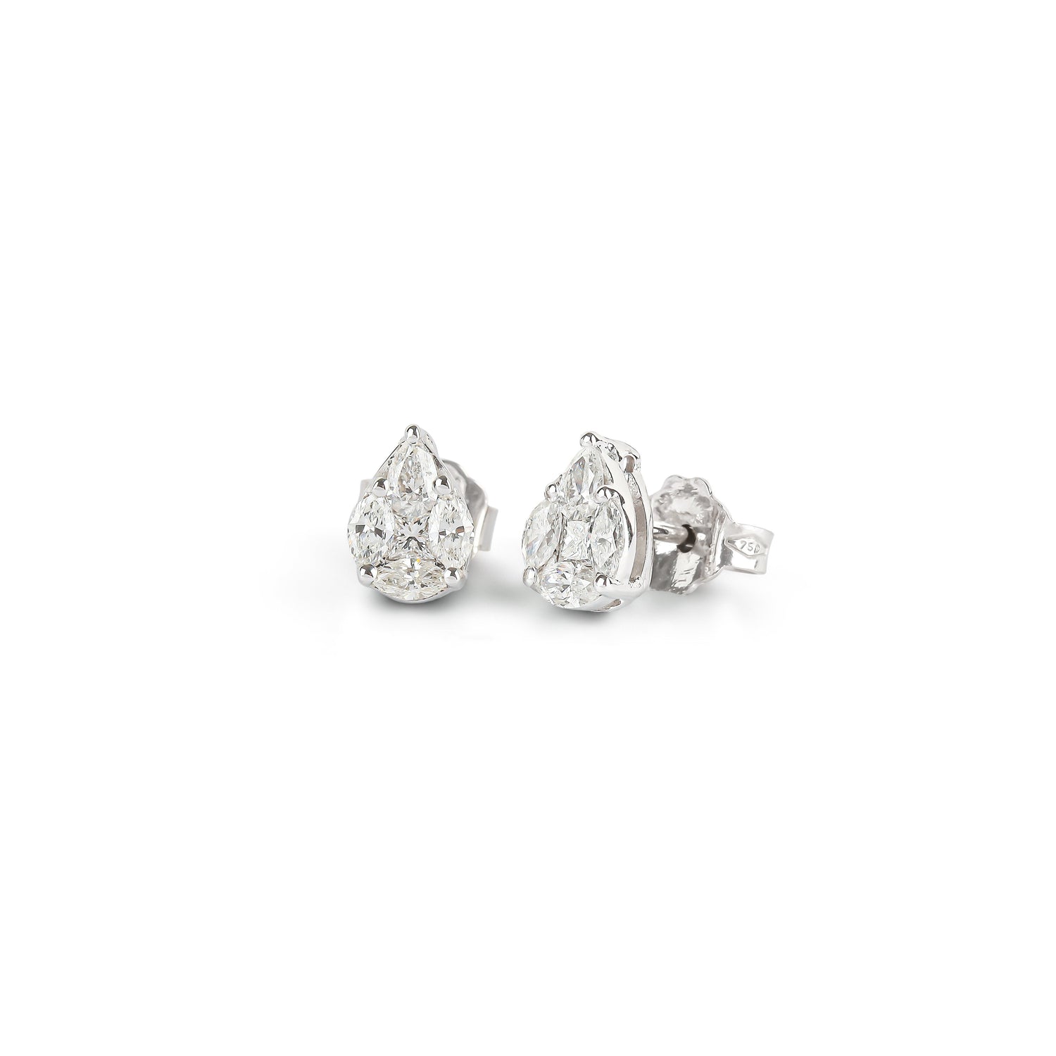 Illusion Diamond Stud Earrings |   Online Store