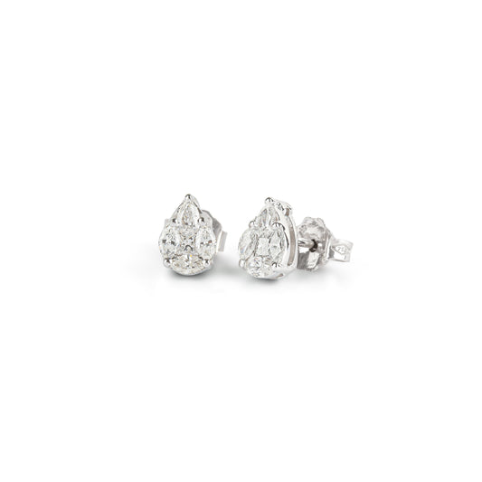 Illusion Diamond Stud Earrings | Online Store