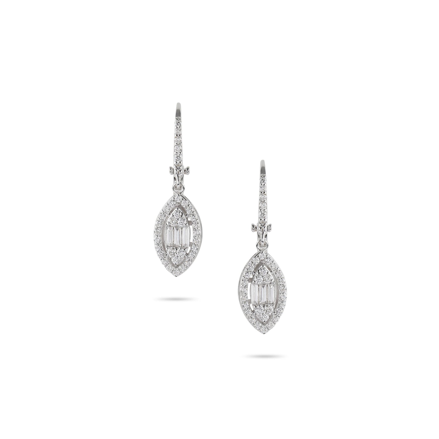 Illusion Diamond Drop Earrings | Designer Jewelry Online
