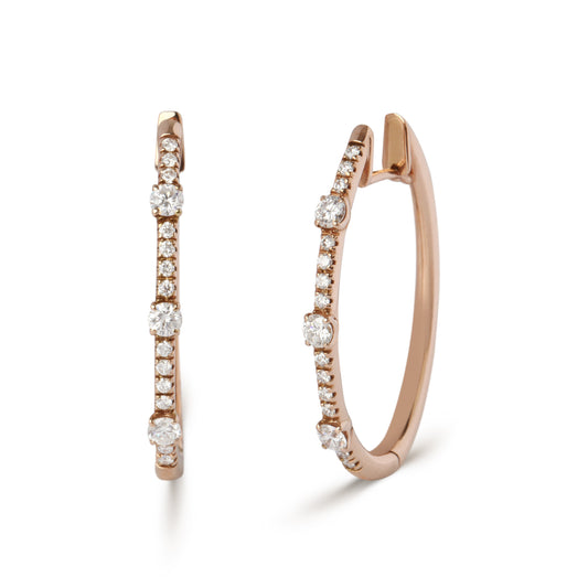 Diamond Hoop Earrings |  jewelry online store
