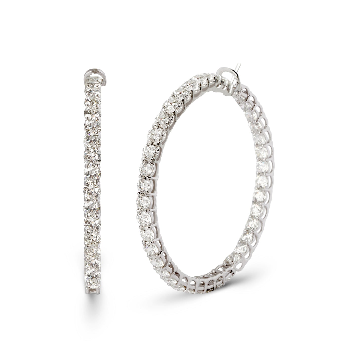 Inside-Out Diamond Big Hoop Earrings | jewelry store