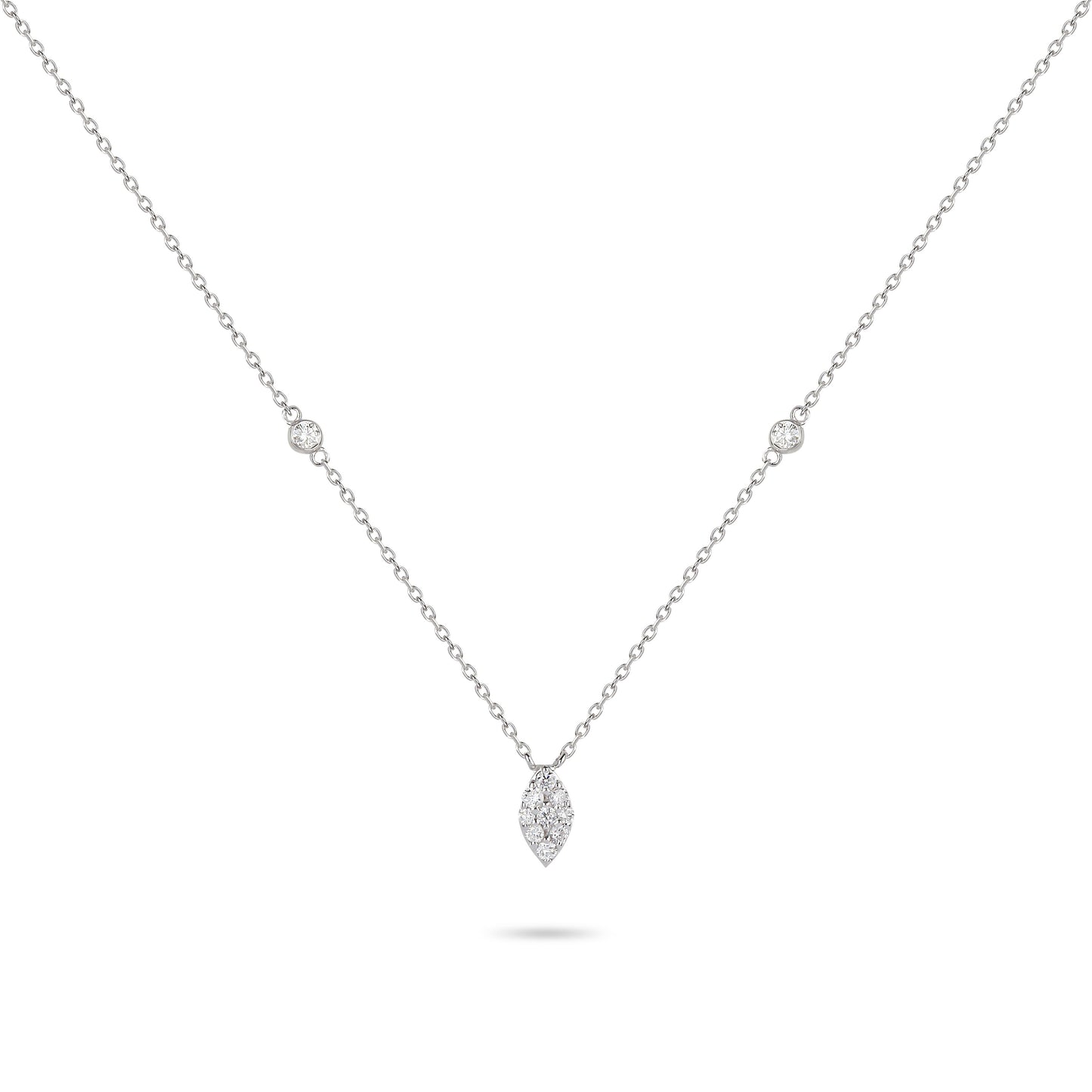 Marquise Shaped Illusion Diamond Necklace | Diamond Necklace | Necklaces For Women