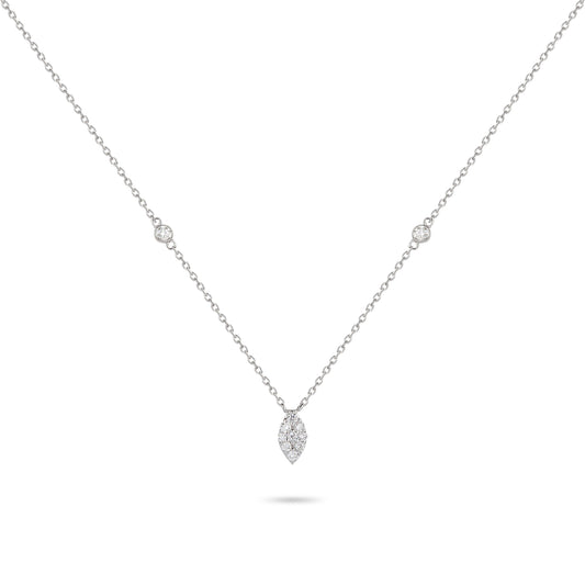 Marquise Shaped Illusion Diamond Necklace | Diamond Necklace | Necklaces For Women
