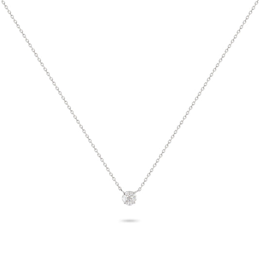 Illusion Diamond Pendant Necklace | Diamond Necklace | Diamond Necklace For Women