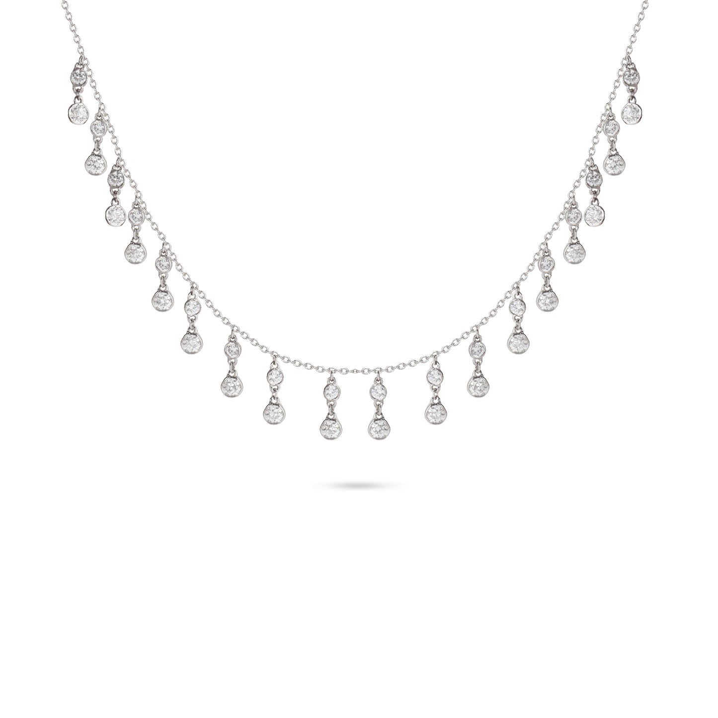 Dangling Diamond Charm Necklace