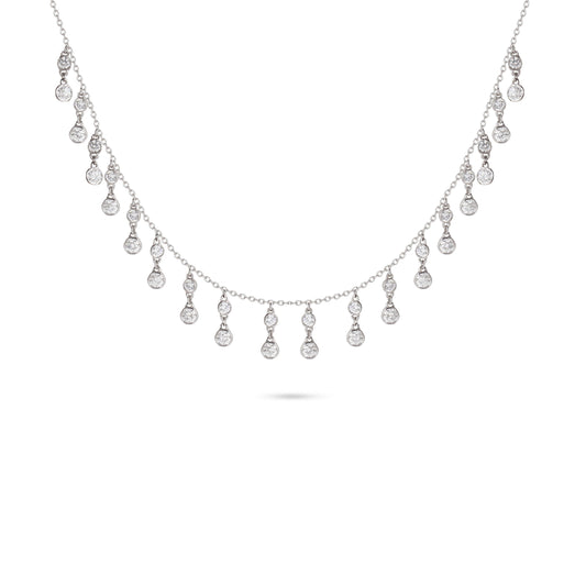 Dangling Diamond Charm Necklace