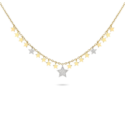 Dangling Stars Diamond Necklace