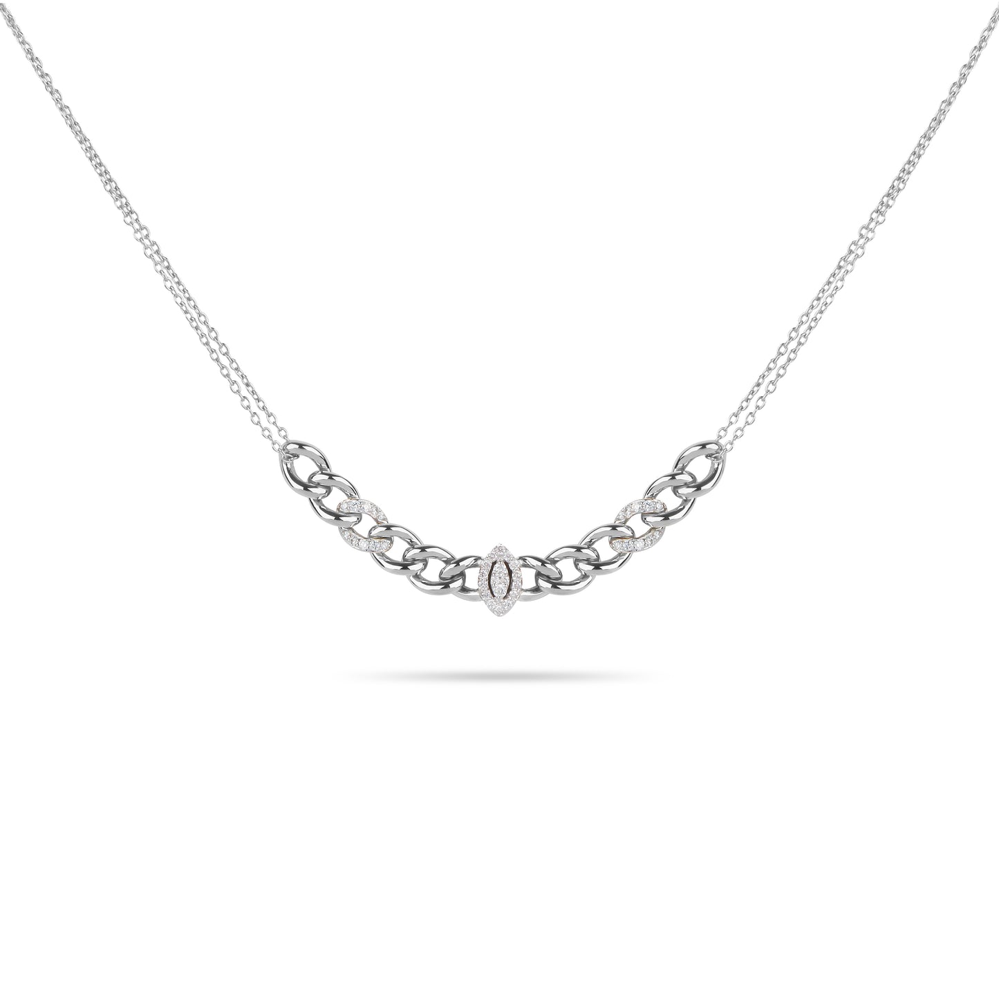 Cuban Diamond Link Chain Necklace